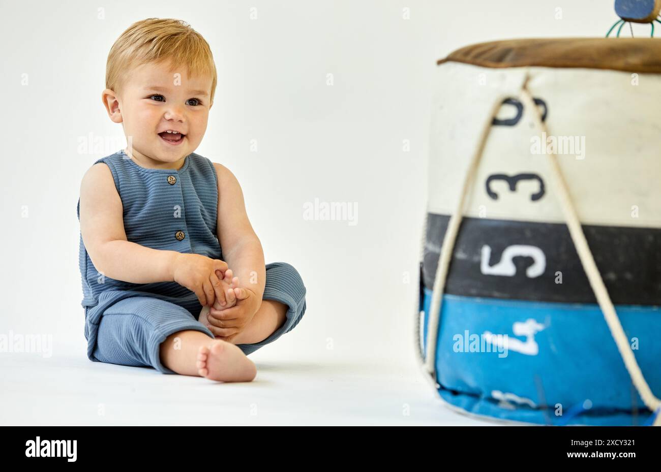 Bambino 1-2 anni, Baby, Accessori Sailor, Studio fotografico Foto Stock