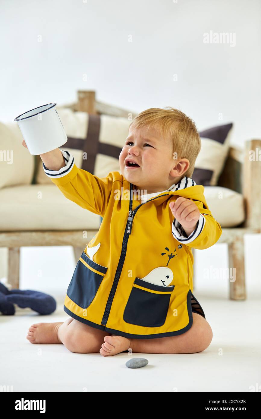 Bambino 1-2 anni, Baby, Accessori Sailor, Studio fotografico Foto Stock