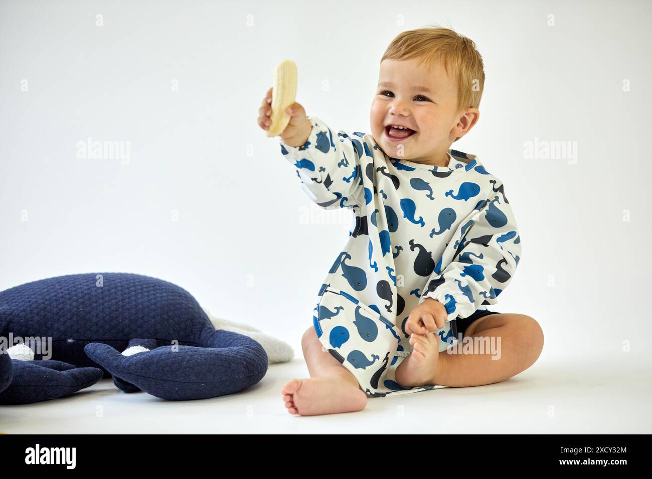 Bambino 1-2 anni, Baby, Accessori Sailor, Studio fotografico Foto Stock