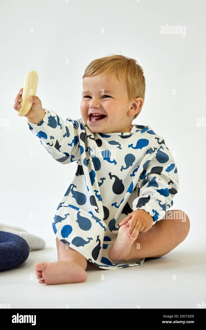 Bambino 1-2 anni, Baby, Accessori Sailor, Studio fotografico Foto Stock