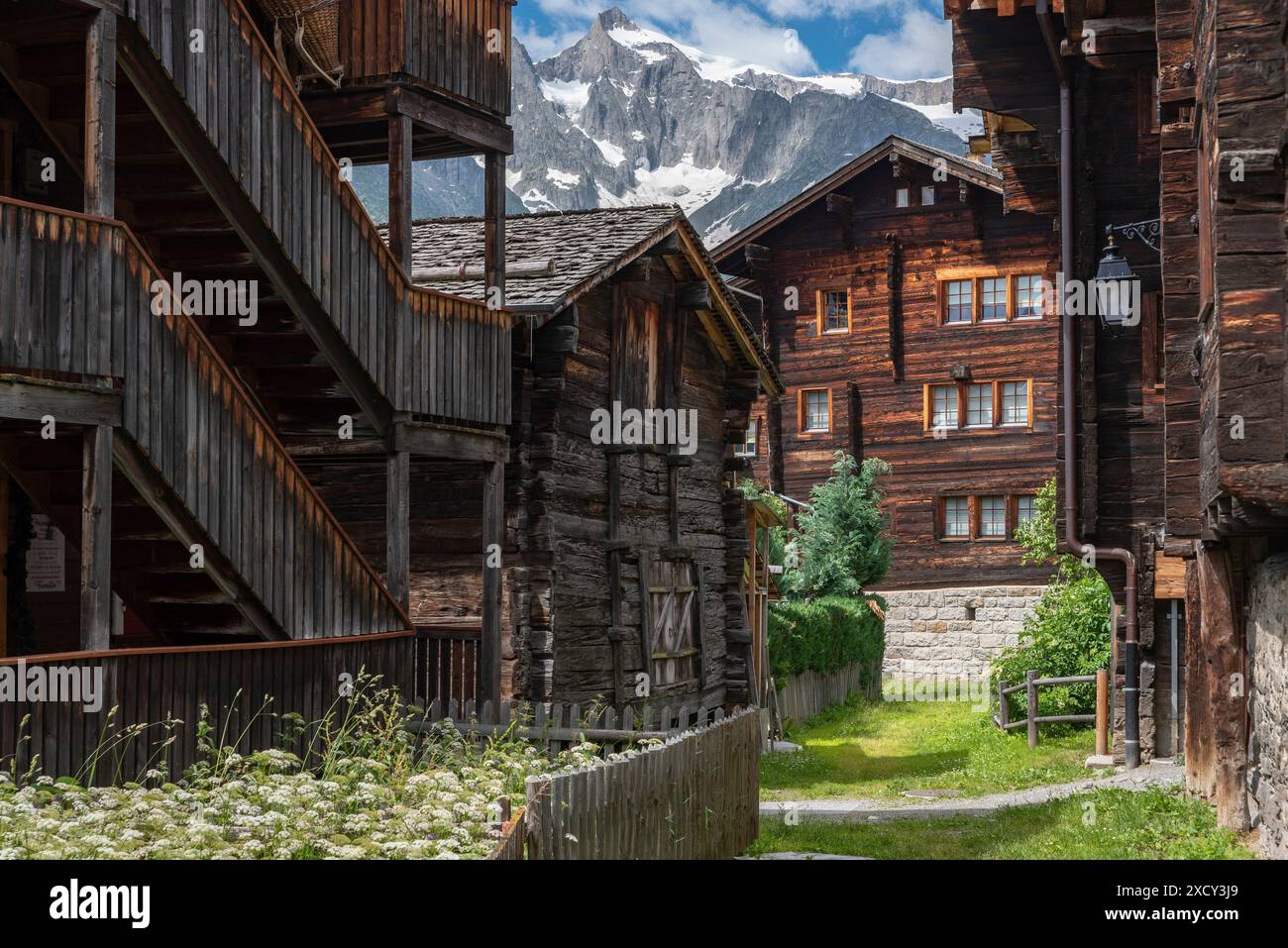 Geografia / viaggi, Svizzera, Vallese, cuore storico con gli abitanti della casa di legno Vallese, ULTERIORI DIRITTI-CLEARANCE-INFO-NOT-AVAILABLE Foto Stock