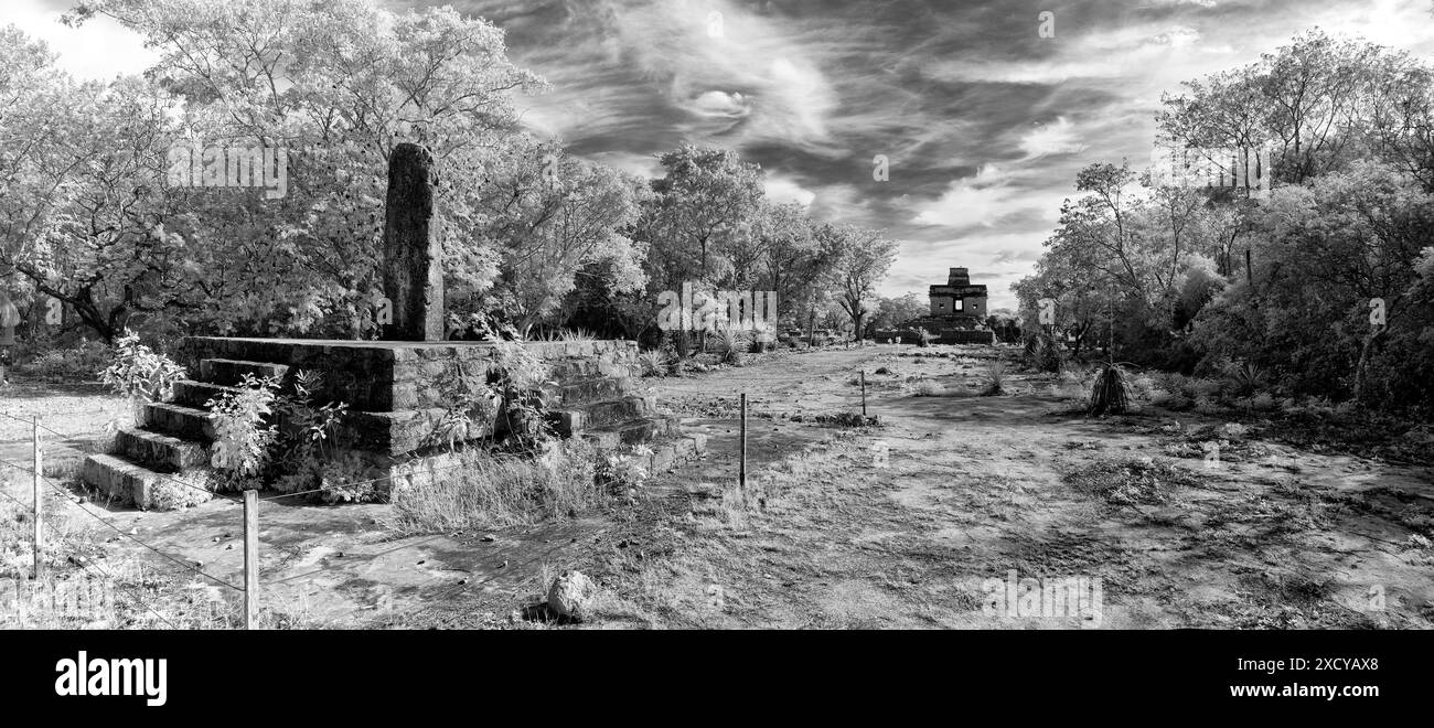 Antiche rovine a Dzibilchaltun, Yucatan, Messico Foto Stock