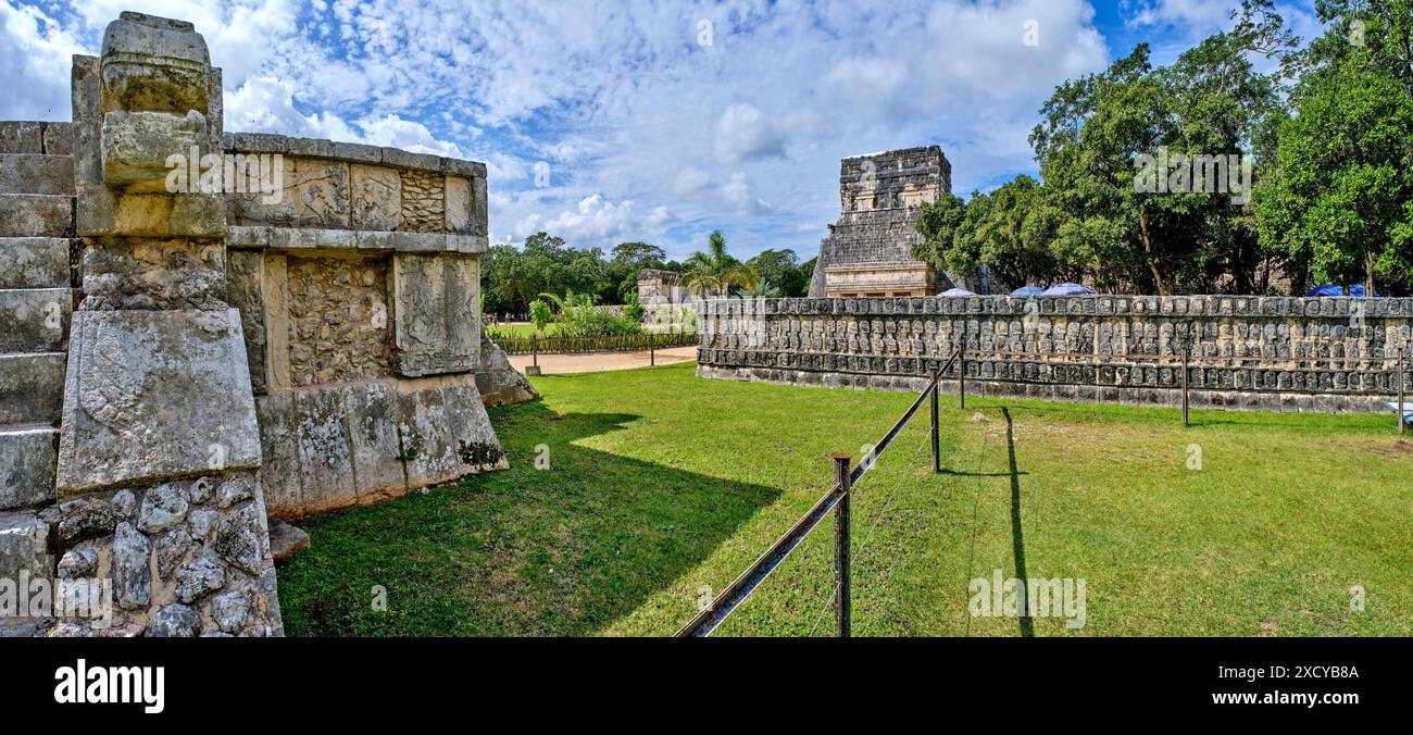 Antiche rovine di Chichen Itza, Yucatan, Messico Foto Stock