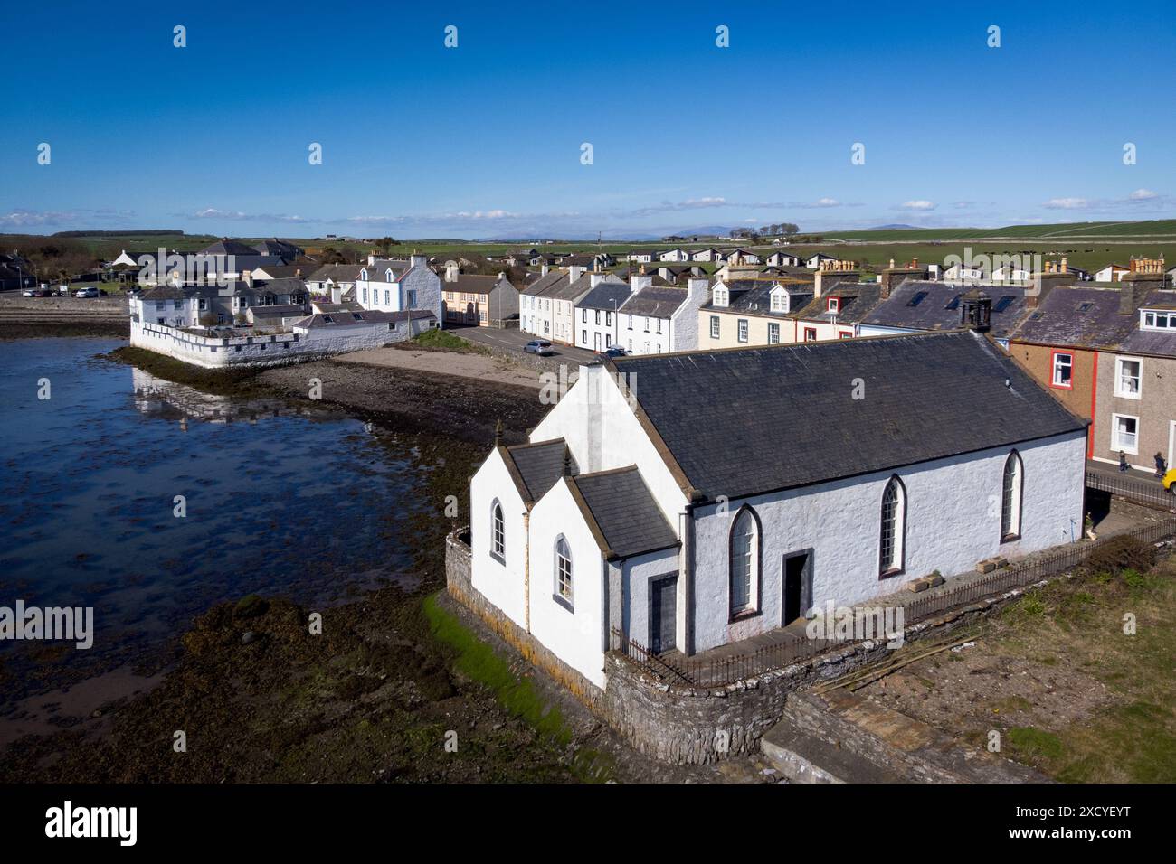 CHIESA PARROCCHIALE DI GLASSERTON E ISOLA DI WHITHORN, DUMFRIES E COSTA DI GALLOWAY. SCOZIA Foto Stock