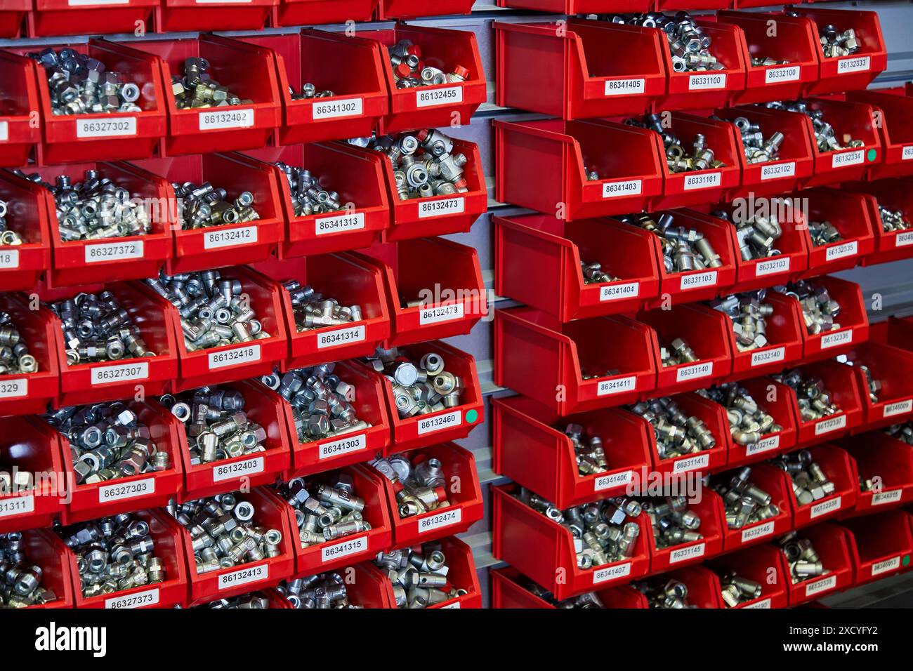 Scatole di viti, industria Foto Stock