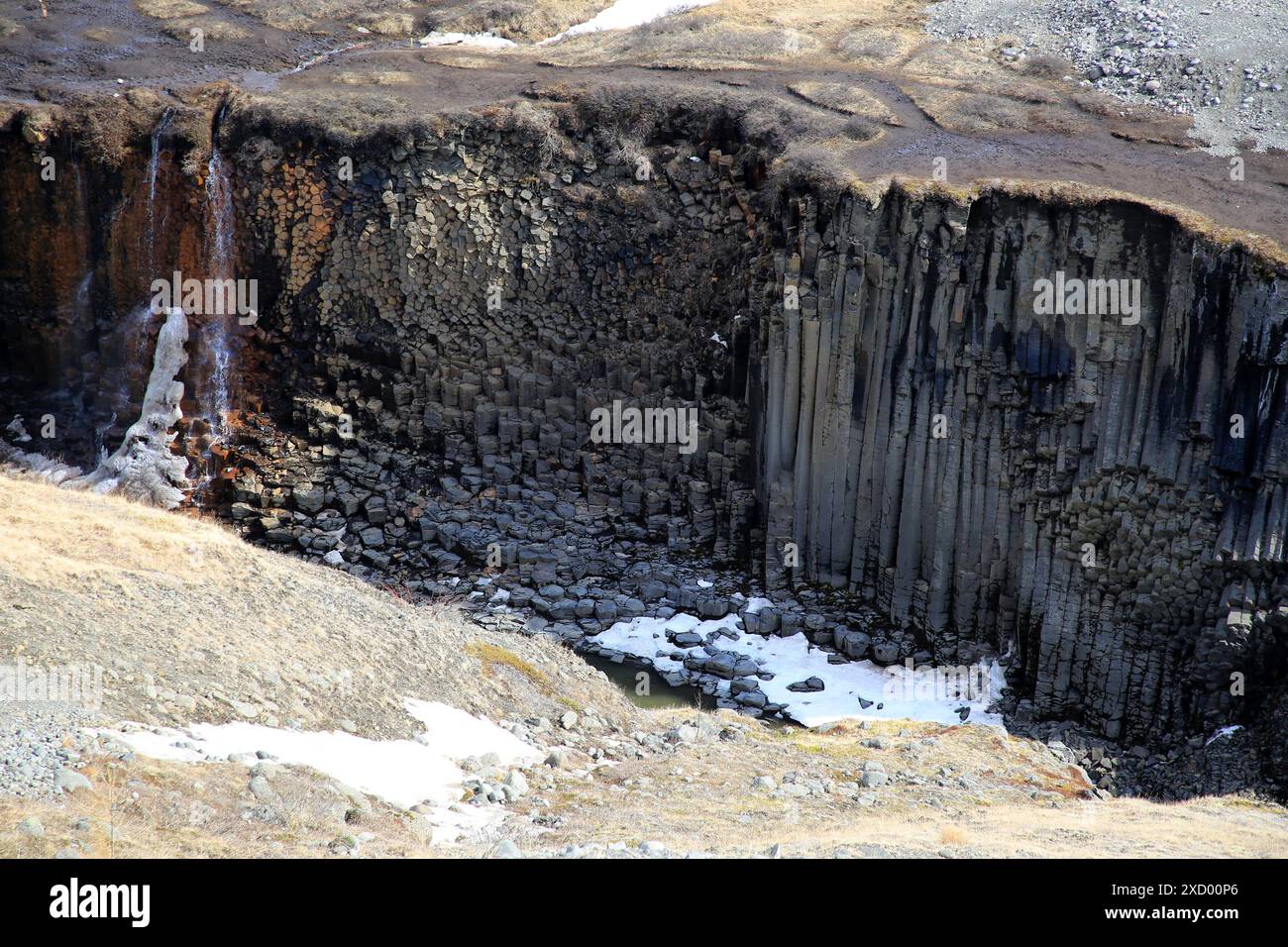 Islanda - 2024 05 05, immagine del paesaggio sull'Islanda, canyon di Studlagil Foto Stock