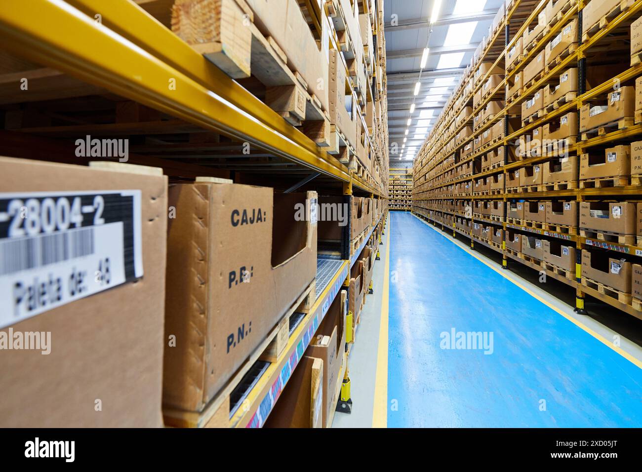 Magazzino, componenti automobilistici, industria metallurgica, Gipuzkoa, Paesi Baschi, Spagna, Europa Foto Stock