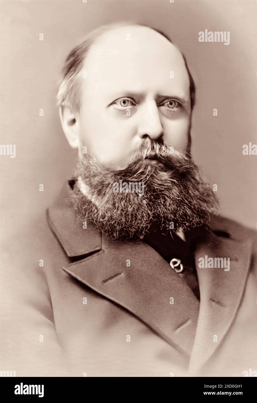 Othniel Charles Marsh (1831-1899), professore americano di Paleontologia al Yale College e presidente dell'Accademia Nazionale delle Scienze. Marsh, che ha scoperto 80 nuove specie di dinosauri, ha gareggiato con il suo collega paleontologo Edward Drinker Cope dal 1870 al 1890 in un periodo di frenetiche spedizioni di caccia ai fossili dell'America occidentale conosciute come le "guerre delle ossa". Foto Stock