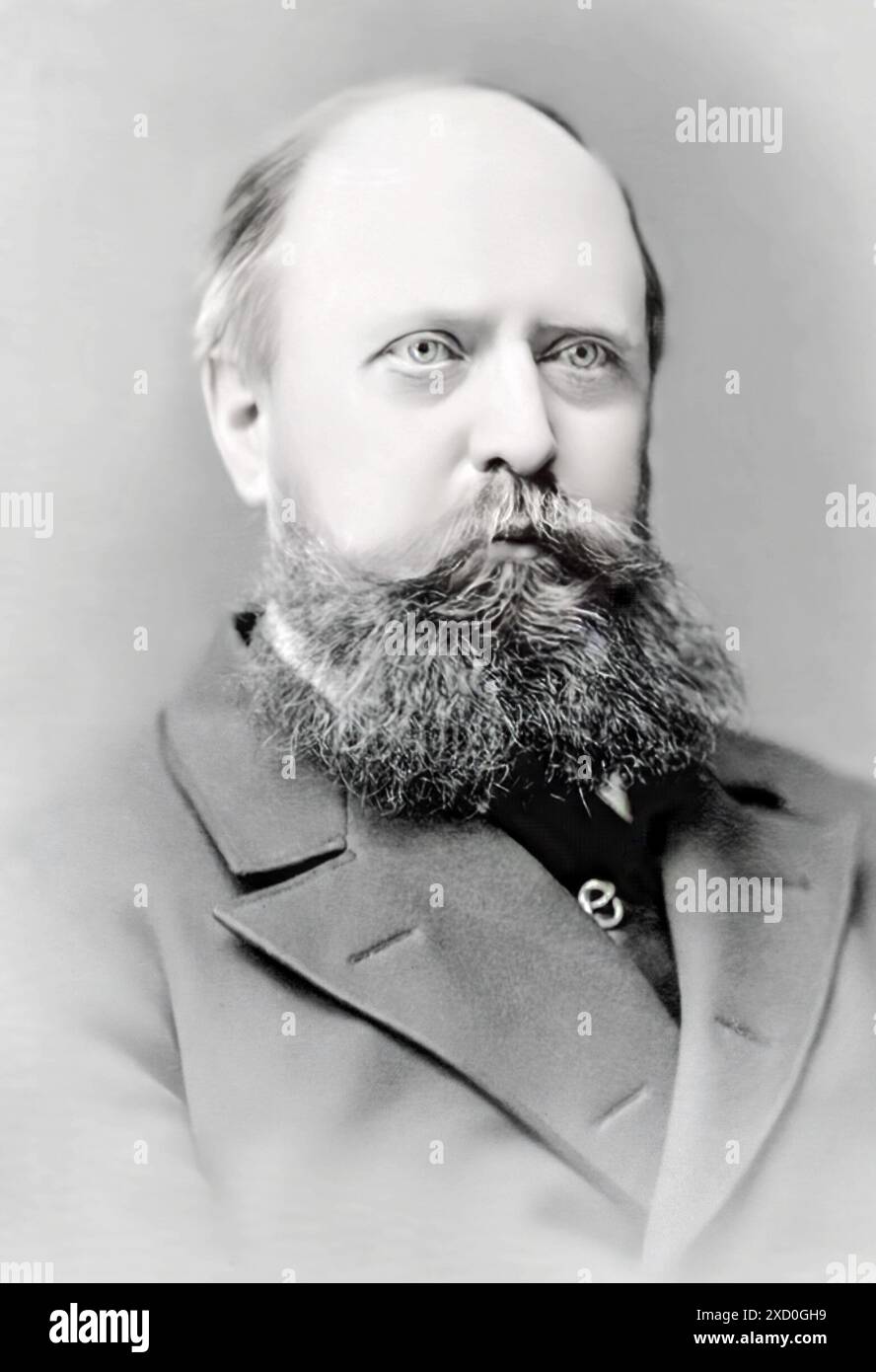 Othniel Charles Marsh (1831-1899), professore americano di Paleontologia al Yale College e presidente dell'Accademia Nazionale delle Scienze. Marsh, che ha scoperto 80 nuove specie di dinosauri, ha gareggiato con il suo collega paleontologo Edward Drinker Cope dal 1870 al 1890 in un periodo di frenetiche spedizioni di caccia ai fossili dell'America occidentale conosciute come le "guerre delle ossa". Foto Stock