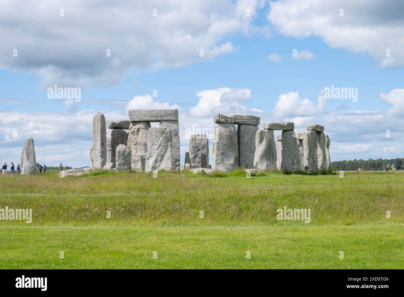 Foto di Stonehenge, un monumento e cimitero preistorico in pietra Foto Stock