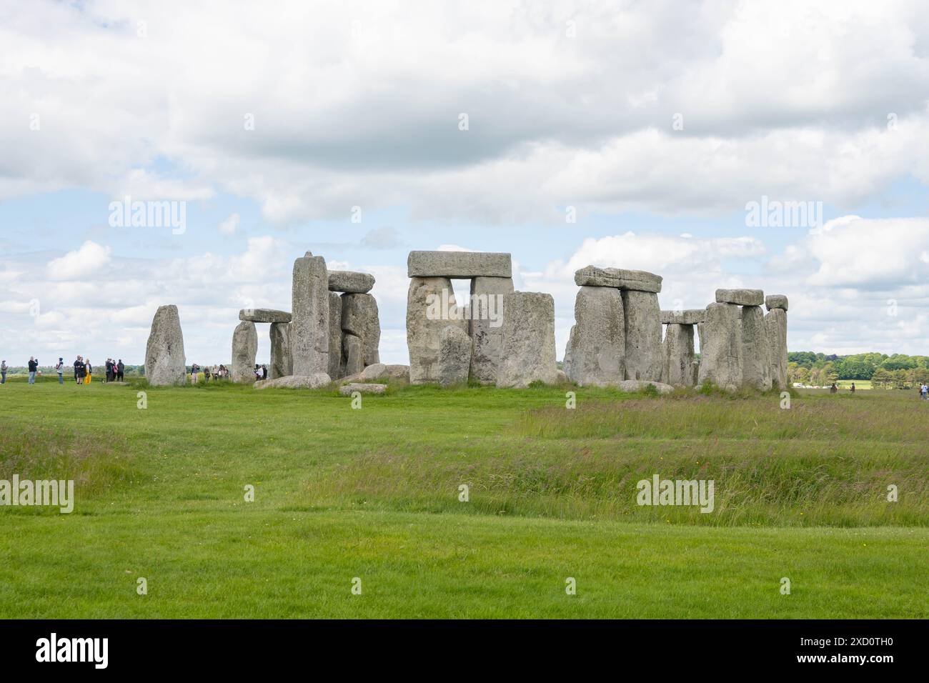 Foto di Stonehenge, un monumento e cimitero preistorico in pietra Foto Stock