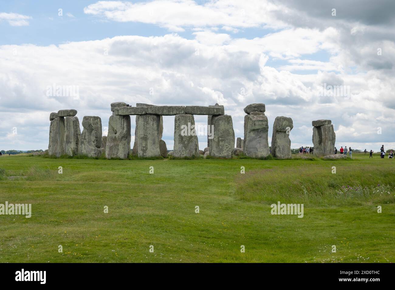 Foto di Stonehenge, un monumento e cimitero preistorico in pietra Foto Stock