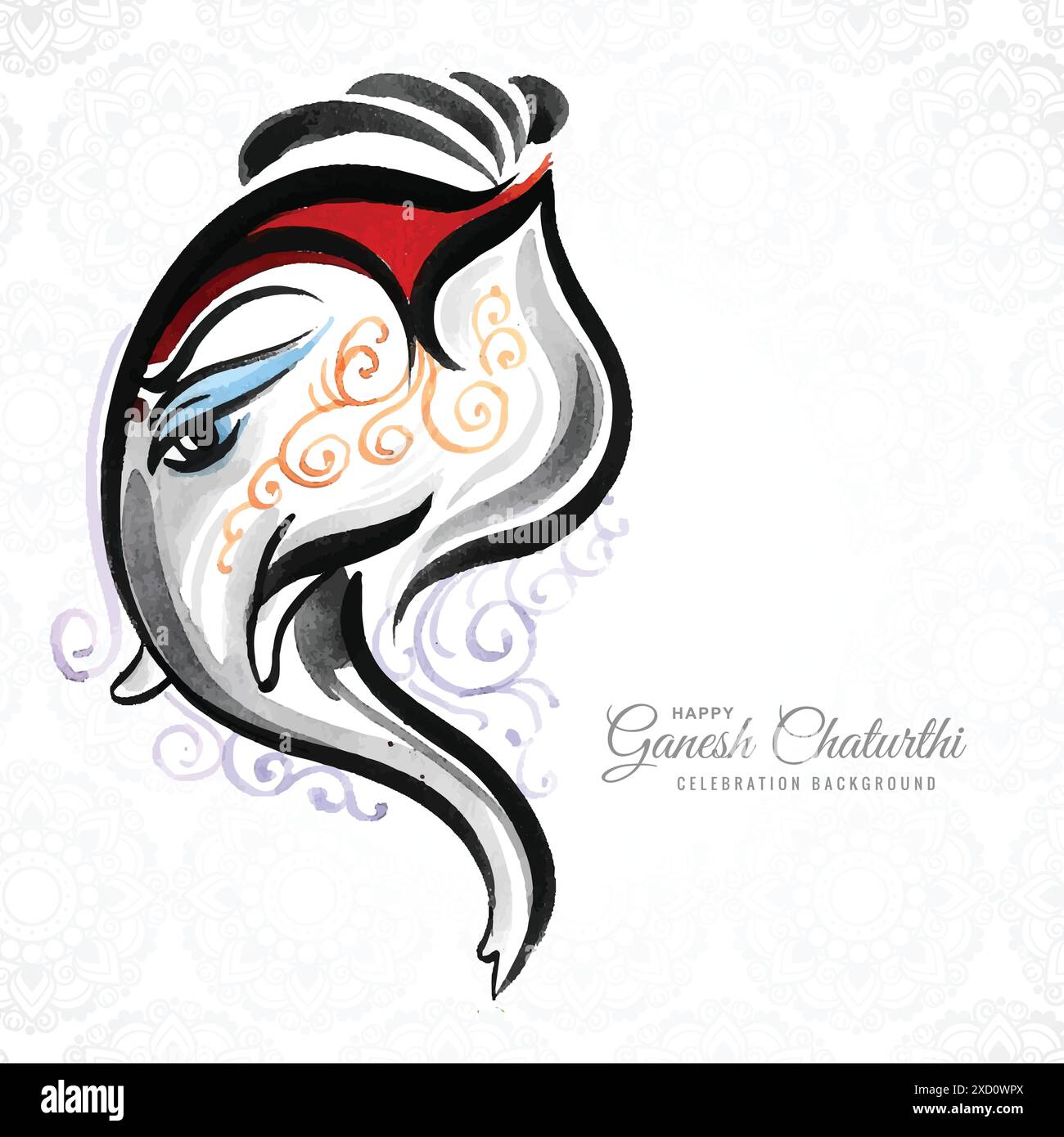 Art Happy ganesh chaturthi sfondo creativo della carta Illustrazione Vettoriale