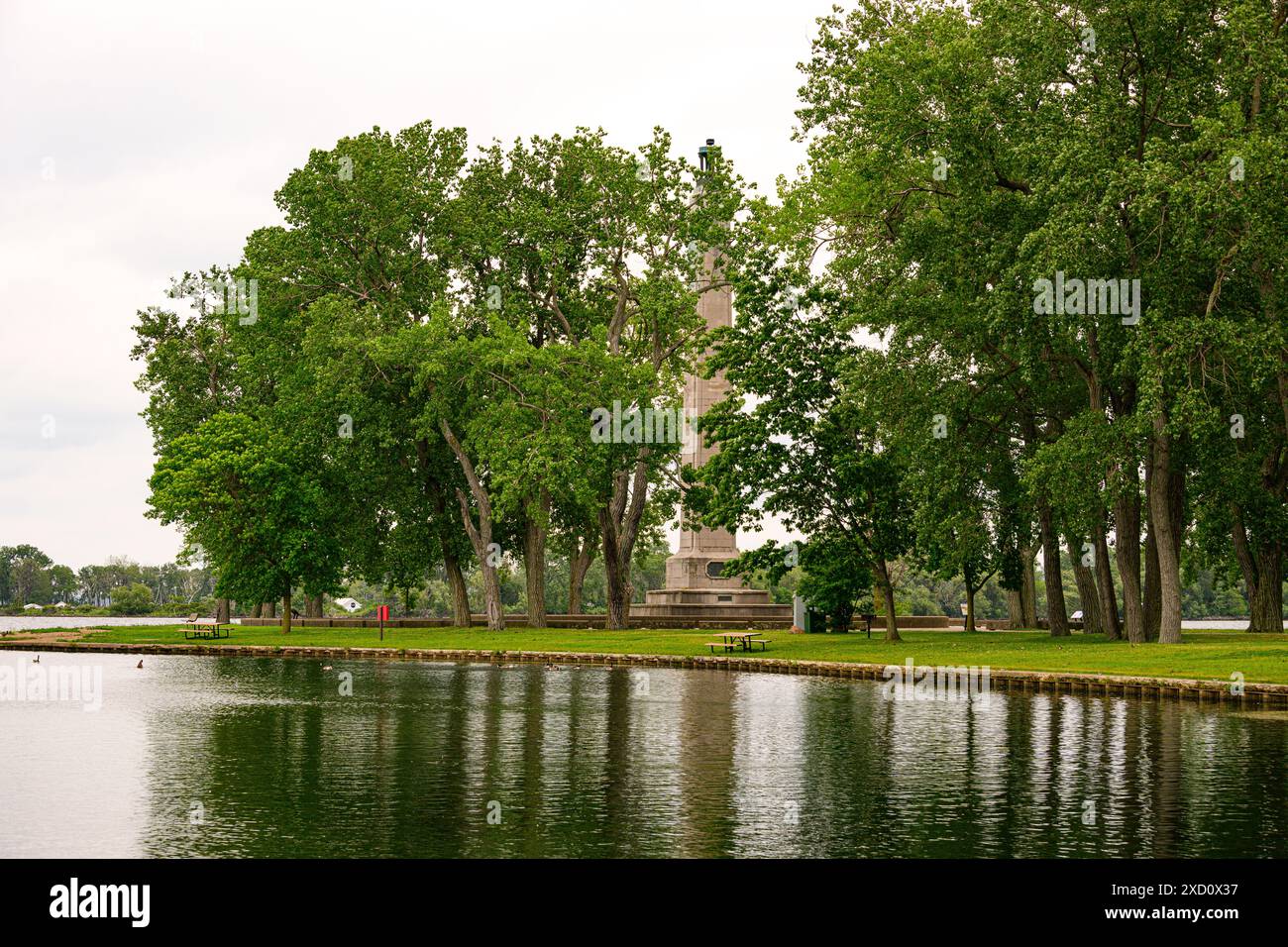 Perry Monument sulla Presque Isle a Erie, Pennsylvania Foto Stock