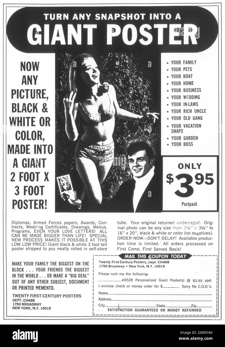 1969 annuncio Twenty First Century Posters Foto Stock