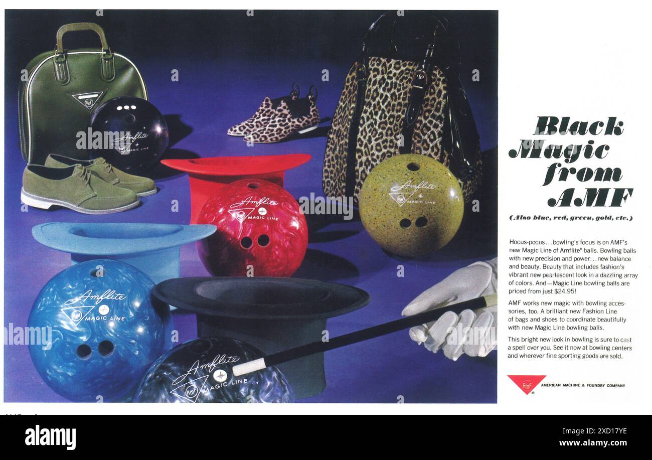 1963 palle da bowling AMF di American Macjine and Foundry Company Foto Stock 1963 palle da bowling AMF di American Macjine and Foundry Company Foto Stock