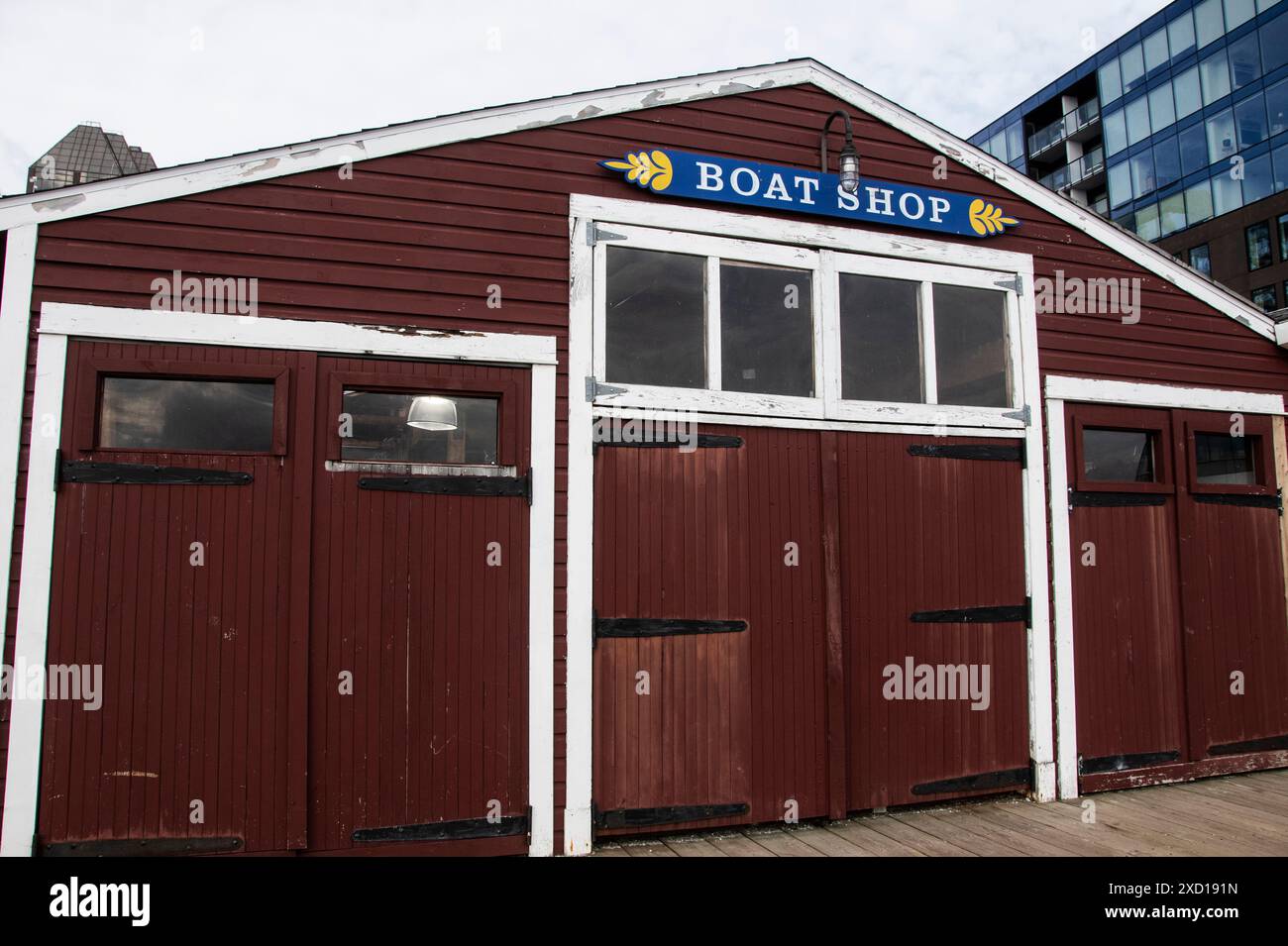 Negozio di barche sul lungomare di Halifax, nuova Scozia, Canada Foto Stock