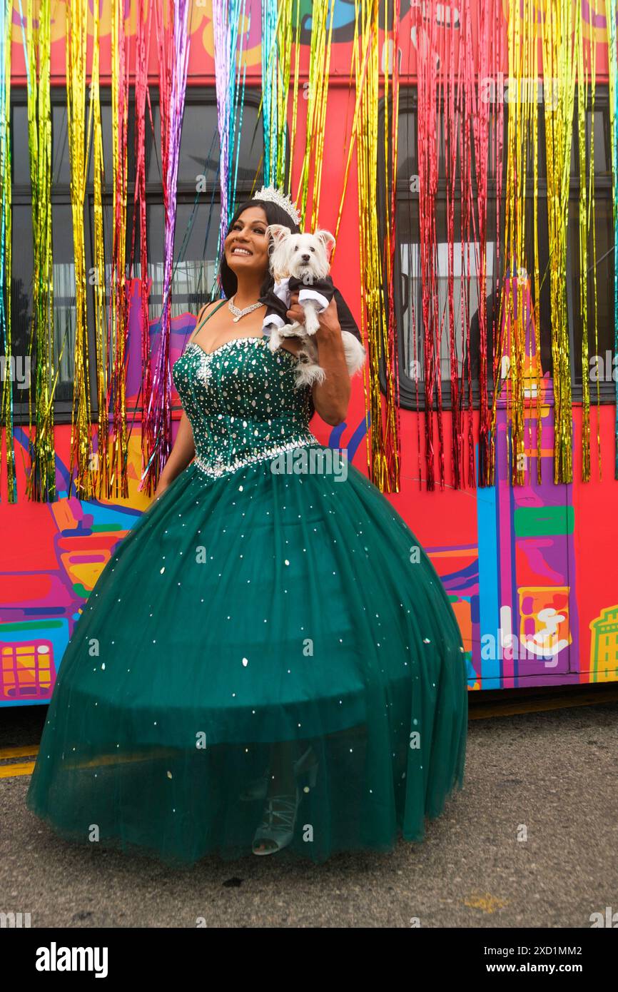 Translatina Coalition, 2024 LA Pride, Hollywood, Los Angeles, California, STATI UNITI Foto Stock