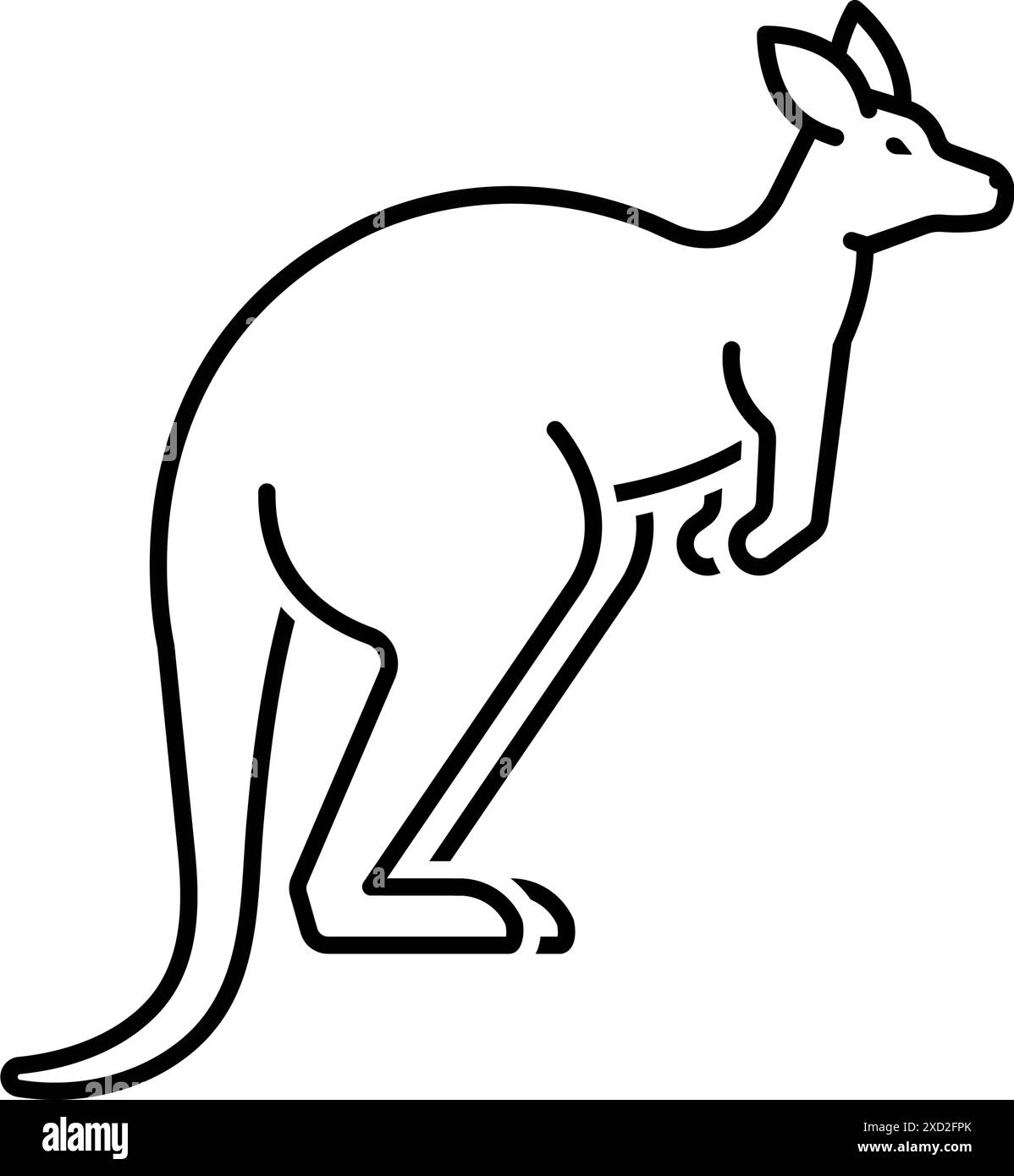 Icona per canguro, australia Illustrazione Vettoriale