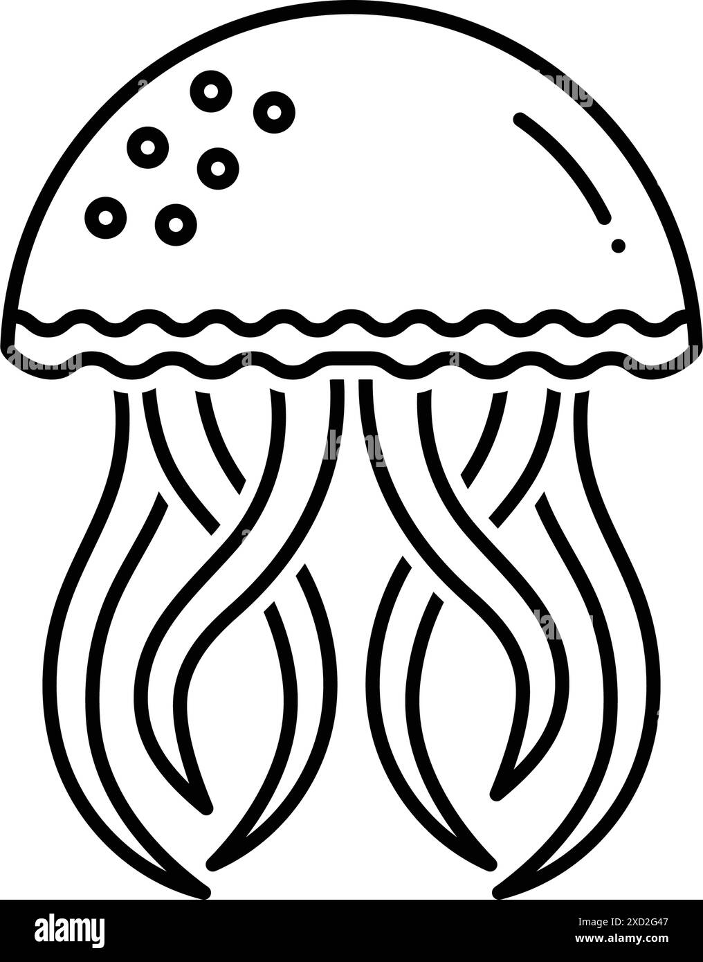 Icona per meduse, meduse Illustrazione Vettoriale