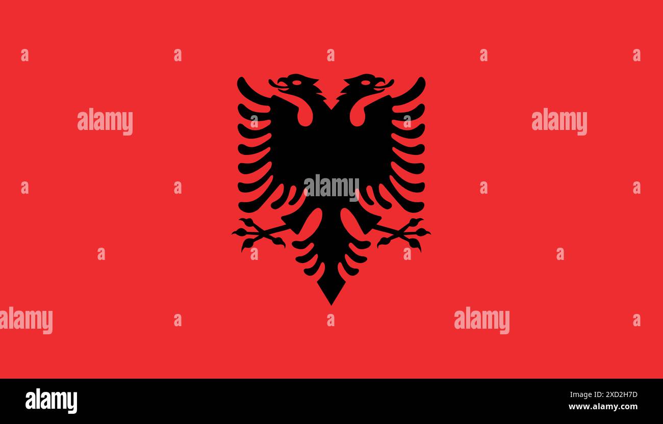 Bandiera Albania Illustrazione Vettoriale