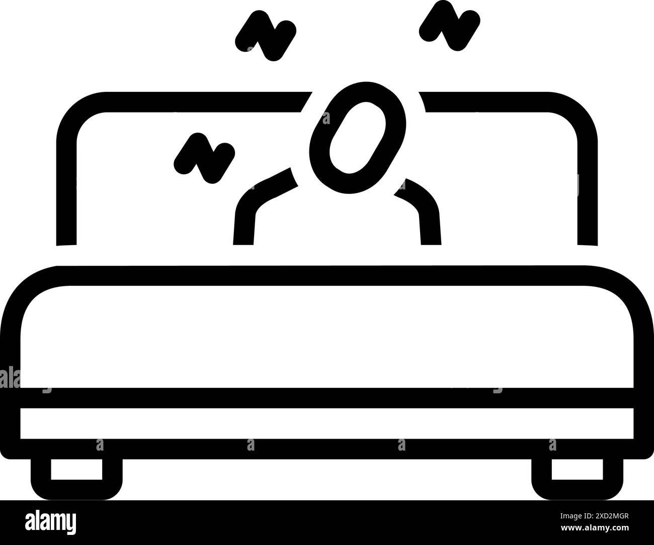Icona per addormentarsi, dormiente Illustrazione Vettoriale