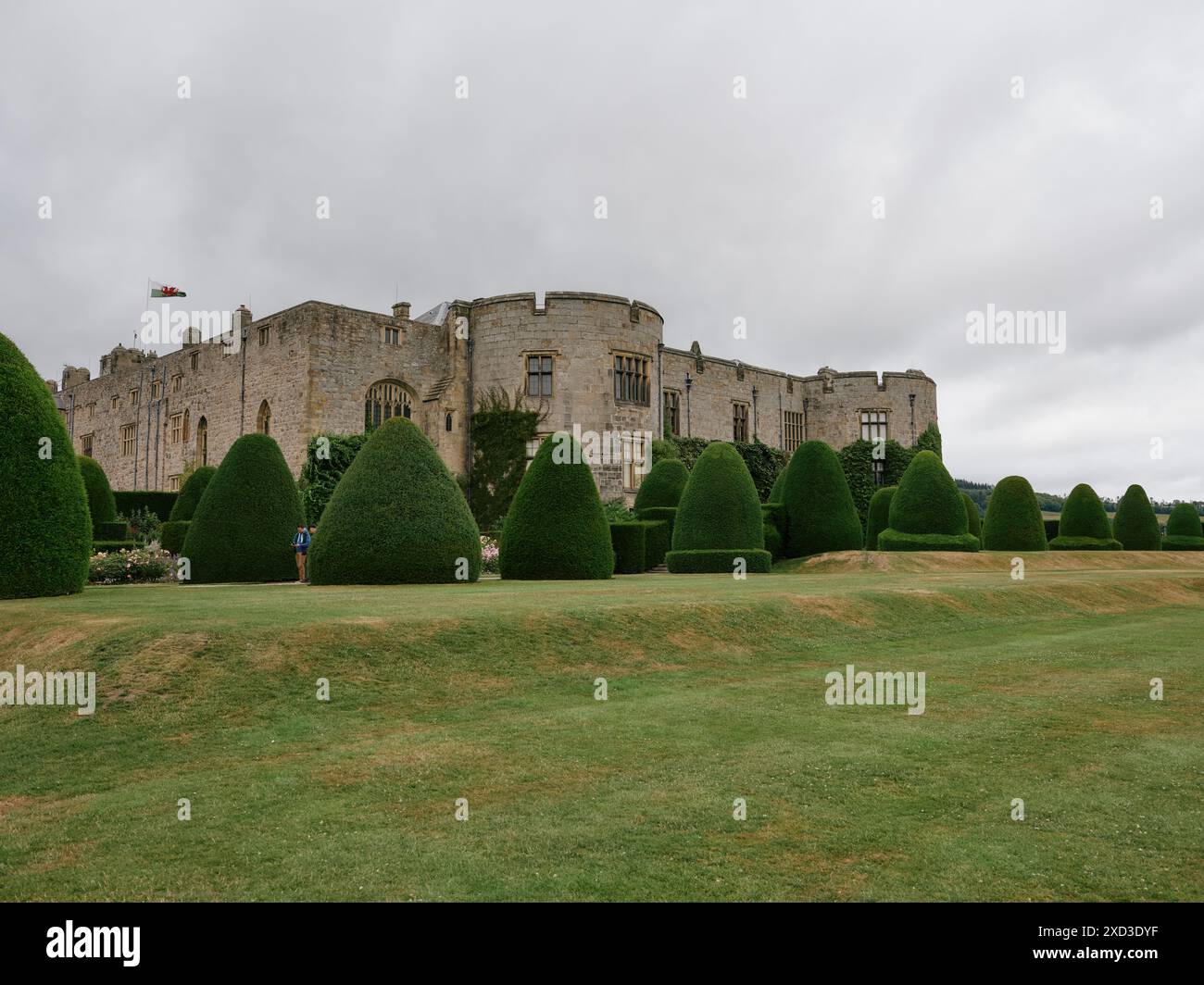 Castello di Chirk e giardini a Wrexham, Galles, Regno Unito Foto Stock