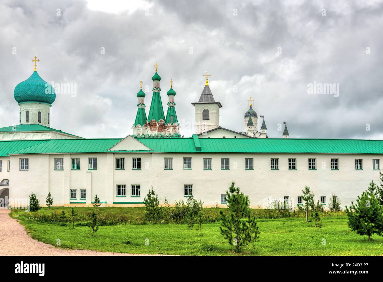 Celle di artiglieria nell'unità Trinità nel monastero Svyatsky Trinity Alexander Svirskaya Foto Stock