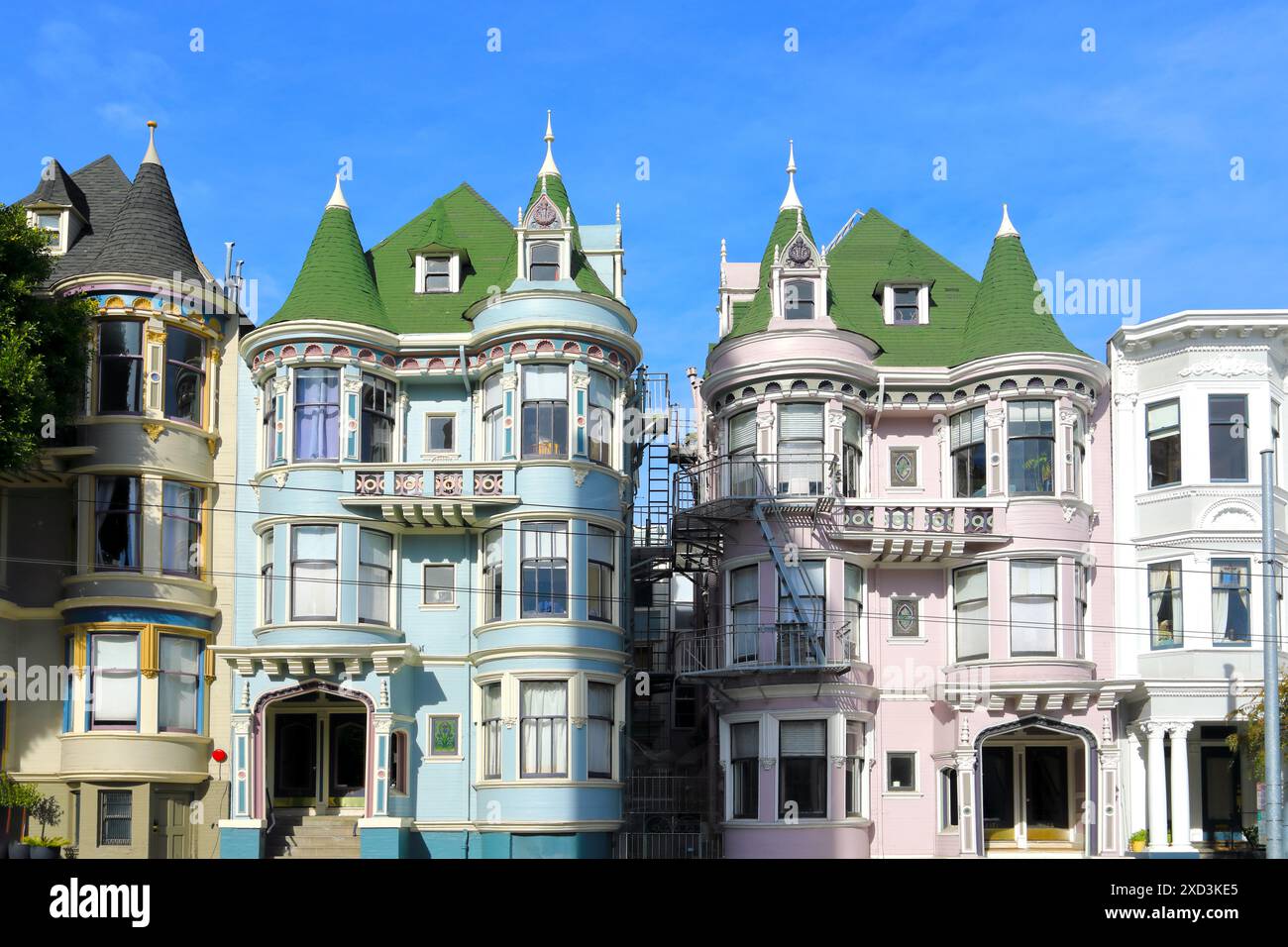 Geografia / viaggi, Stati Uniti, California, San Francisco, case vittoriane, ULTERIORI-DIRITTI-AUTORIZZAZIONE-INFORMAZIONI-NON-DISPONIBILI Foto Stock