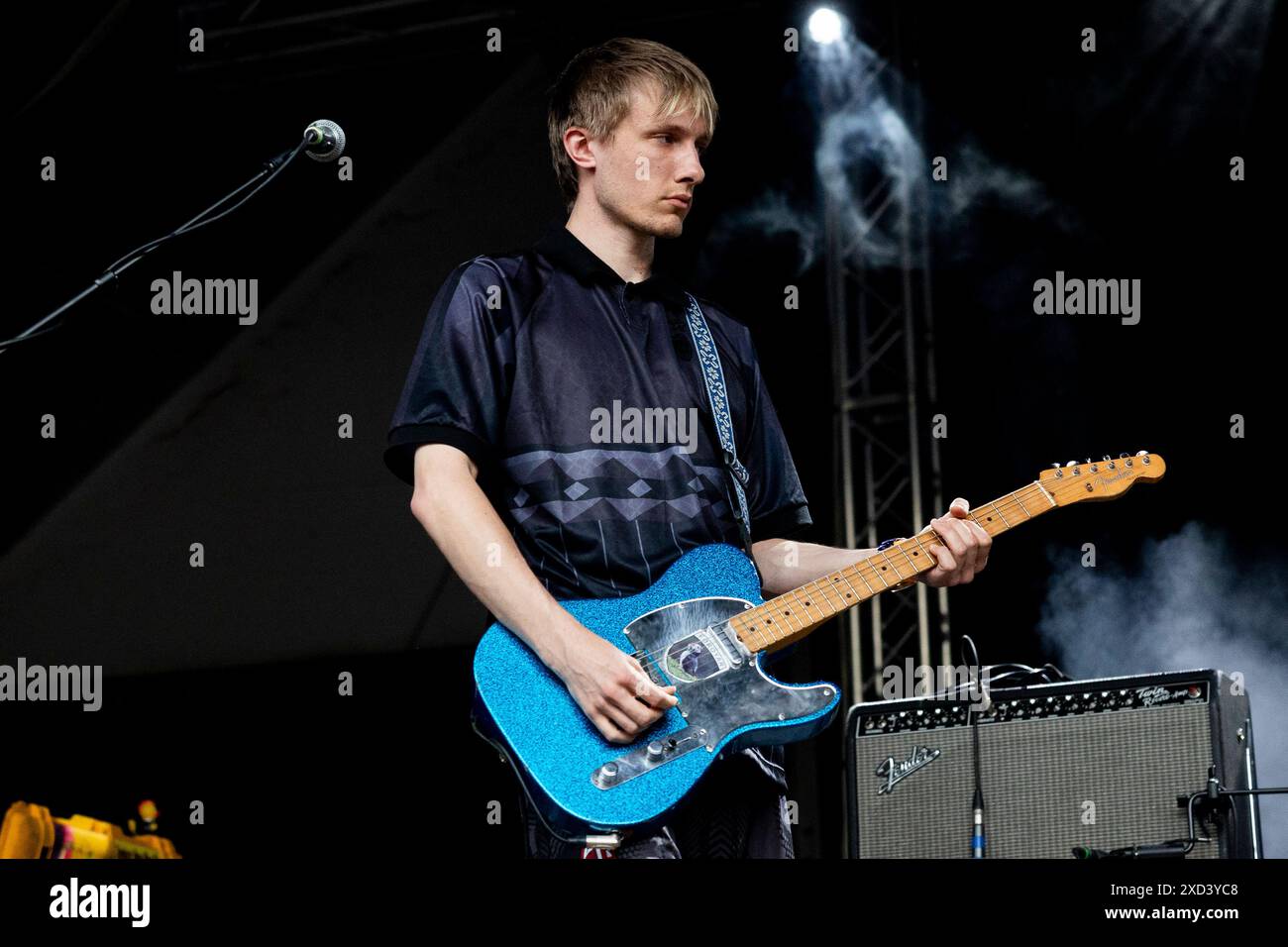 Jack Looker di Ditz si esibisce dal vivo in concerto al Circolo Magnolia di Milano, Italia, il 19 giugno 2024 (foto di Mairo Cinquetti/NurPhoto) Foto Stock