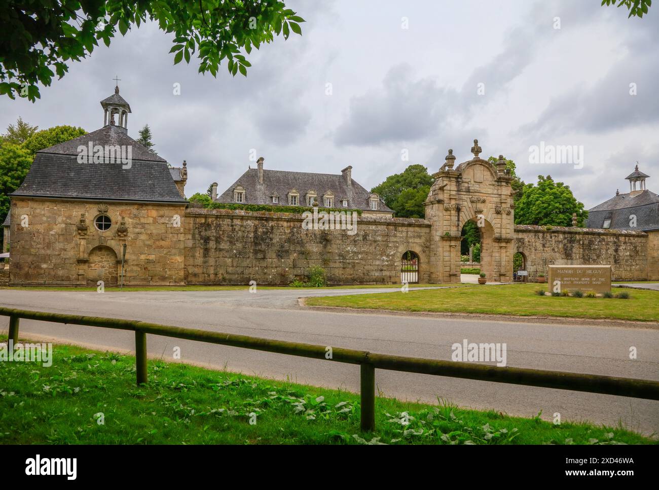 Manoir du Hilguy, ex residenza aristocratica, ora località di villeggiatura del dipartimento britannico The Holiday Property Bond, Plogastel-Saint-Germain Foto Stock