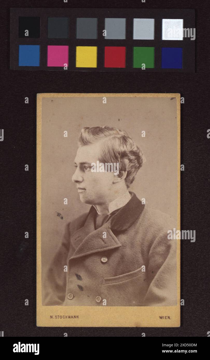Ritratto di Savits Nicolaus Stockmann (1830-1905), che mostra il suo aspetto e il suo abbigliamento alla fine del XIX secolo, conservato dal Museo di Vienna. Foto Stock