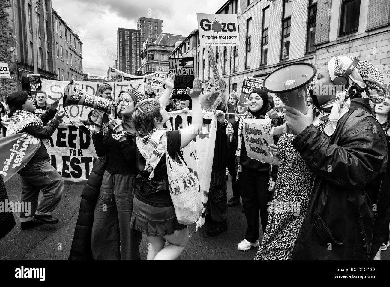 Dimostrazione pro palestinese Glasgow 15 giugno 2024 Foto Stock