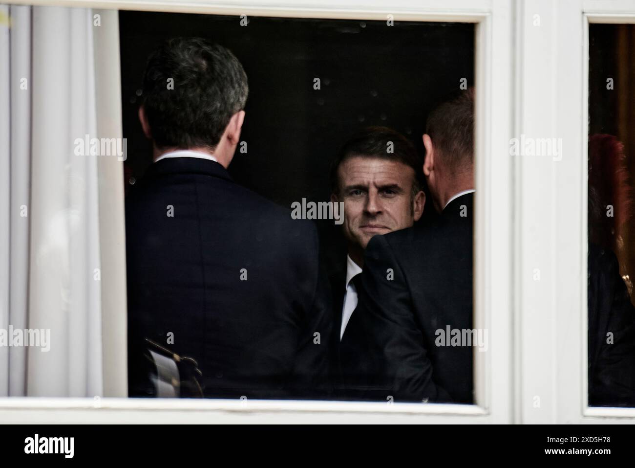Parigi, Francia. 20 giugno 2024. Antonin Burat/le Pictorium - visita del presidente senegalese Bassirou Diomaye Faye a Parigi - 20/06/2024 - Francia/Parigi - il presidente francese Emmanuel Macron riceve il presidente senegalese Bassirou Diomaye Faye all'Elysee il 20 giugno 2024, per un pranzo di lavoro. Crediti: LE PICTORIUM/Alamy Live News Foto Stock
