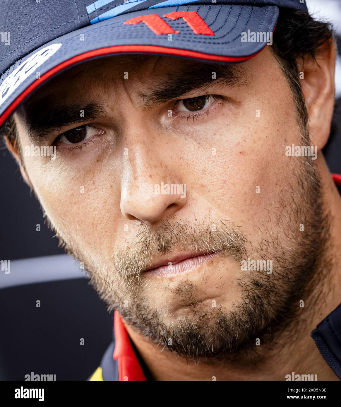 MONTMELO - Sergio Perez (Red Bull Racing) parla alla stampa sul Circuit de Catalunya in vista del Gran Premio di Spagna. ANP SEM VAN DER WAL Foto Stock