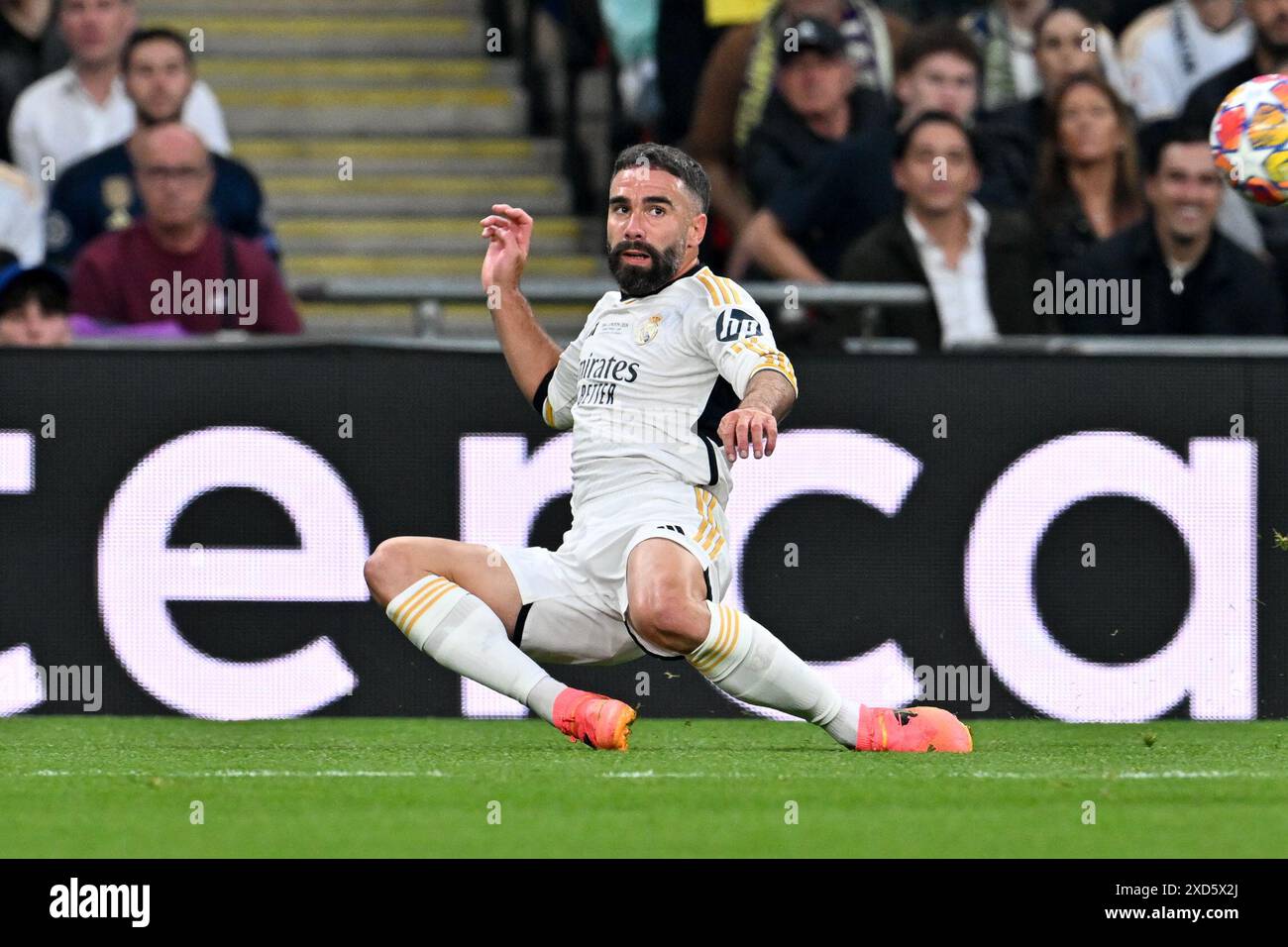 Daniel Carvajal (2) del Real Madrid nella foto di domenica 1 giugno 2024 a Londra, Regno Unito, durante una partita di calcio tra il Borussia Dortmund e il Real Madrid CF nella finale di UEFA Champions League della stagione 2023-24. FOTO SPORTPIX | David Catry Foto Stock