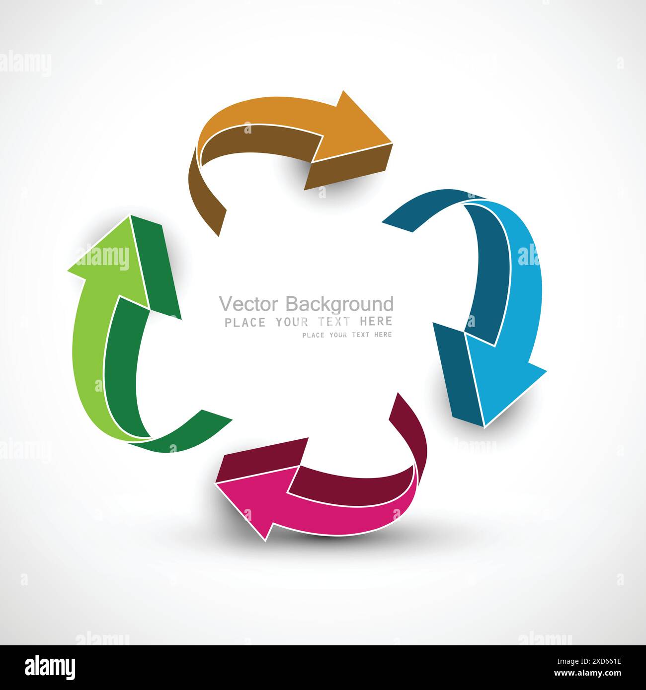 illustrazione del design vettoriale con frecce colorate Illustrazione Vettoriale