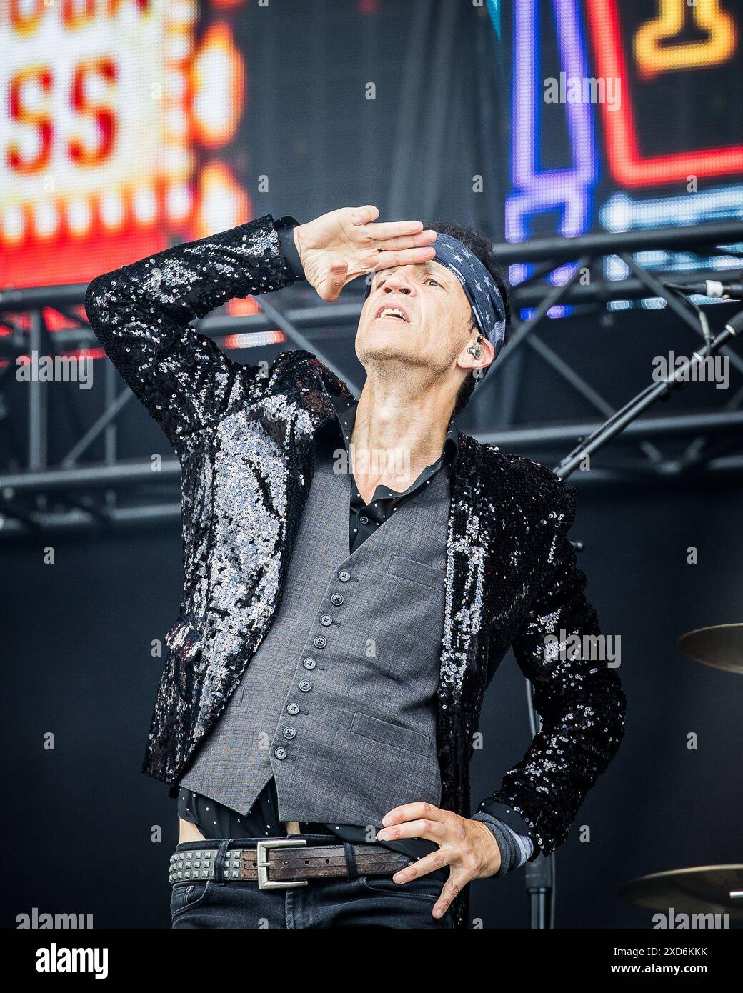 Gary Cherone di Extreme nel giugno 2024 al Sweden Rock Festival Foto Stock