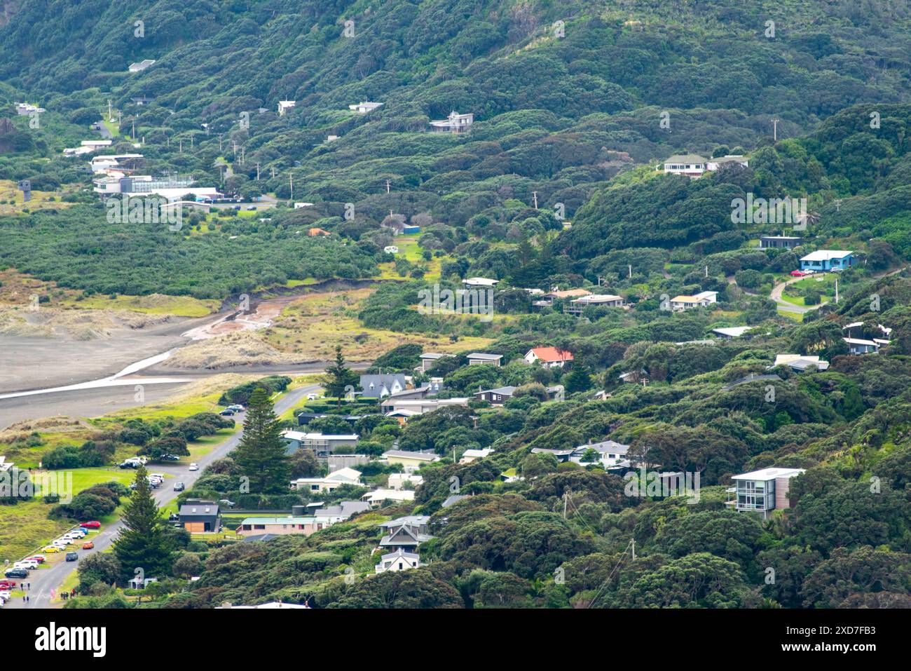 Case residenziali a Piha - nuova Zelanda Foto Stock