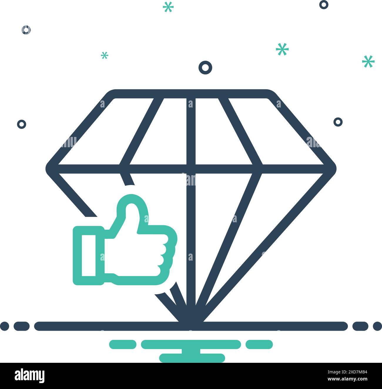 Icona per sempre, tipo diamante Illustrazione Vettoriale