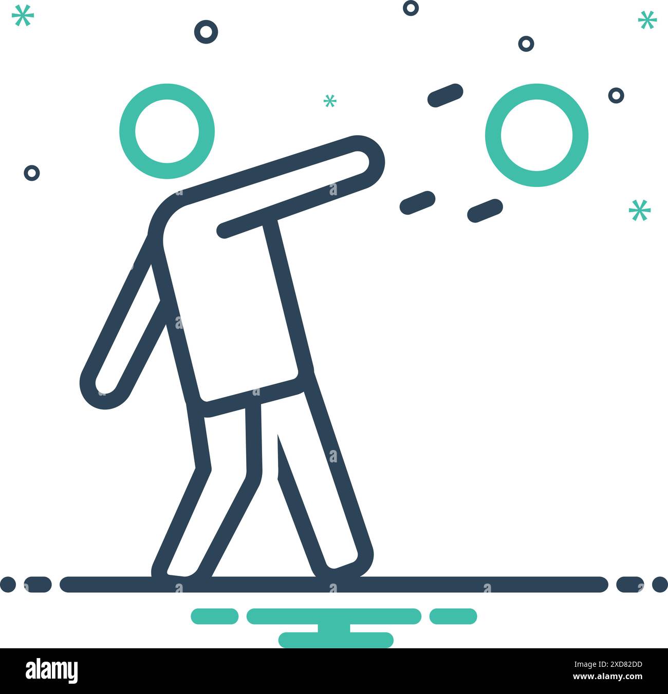 Icona per lanciare, giocatore Illustrazione Vettoriale