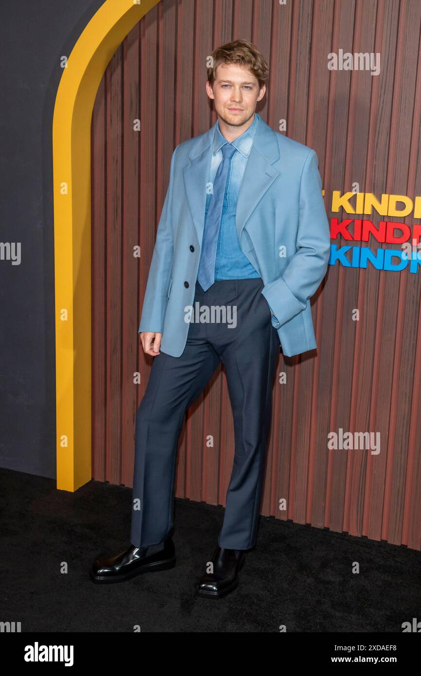 New York, Stati Uniti. 20 giugno 2024. Joe Alwyn parteciperà alla prima di New York 'Types of Kindness' al Museum of Modern Art di New York, New York, USA, il 20 giugno 2024. (Foto di Thenews2/NurPhoto) crediti: NurPhoto SRL/Alamy Live News Foto Stock