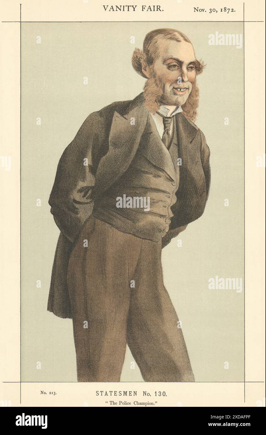 VANITÀ FAIR SPIA CARTONE ANIMATO Roger Eykyn 'il campione di polizia' Berks. Coidé 1872 Foto Stock