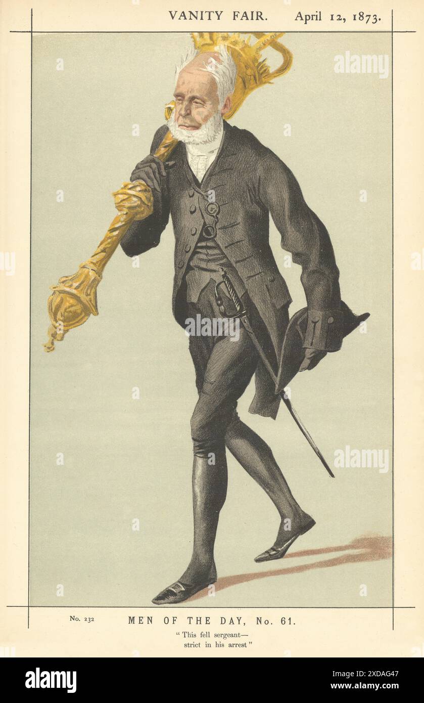 VANITY FAIR SPY CARTOON Charles James Fox Russell ''questo è caduto sergente…' 1873 Foto Stock