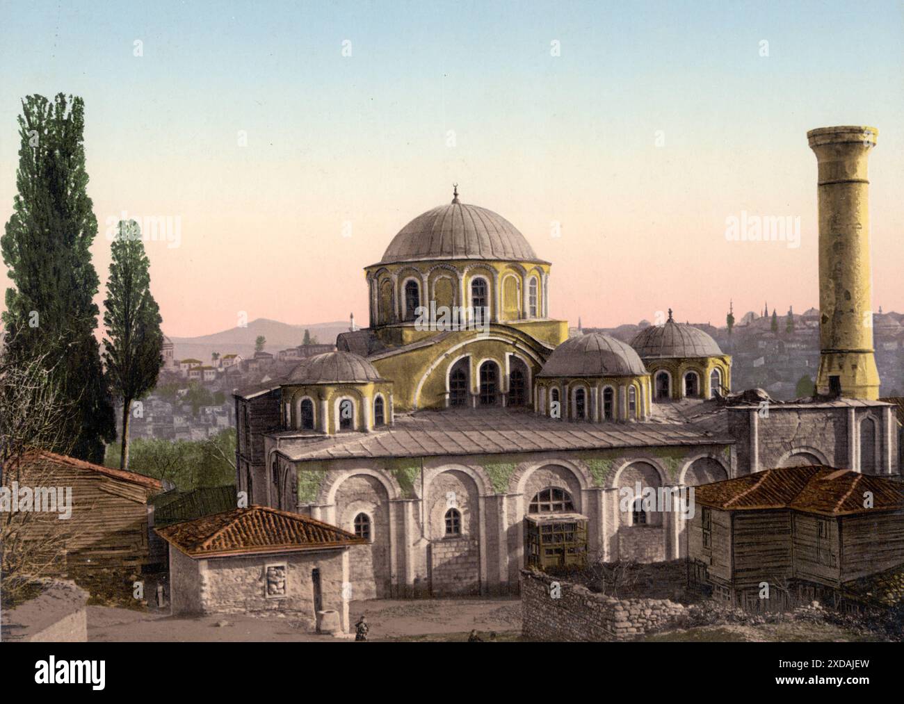 Kariye Mosque, Costantinopoli, Turchia, Historisch, digital restaurierte Reproduktion von einer Vorlage aus dem 19. Jahrhundert, data record non dichiarata Foto Stock