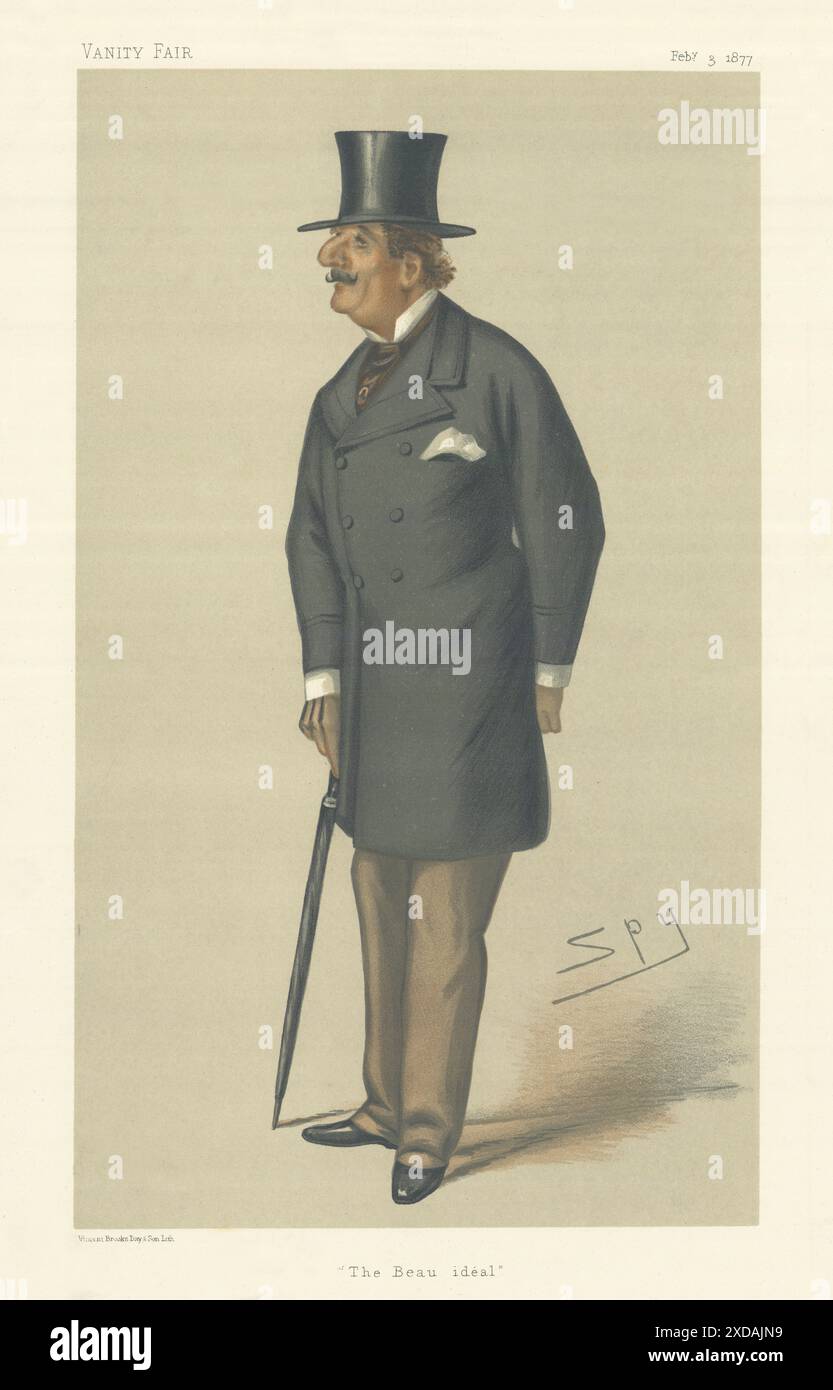 IL CARTONE ANIMATO DI SPIONAGGIO DEL VANITY FAIR, il tenente generale Alfred Hastings Horsford "The Beau Ideal" 1877 Foto Stock