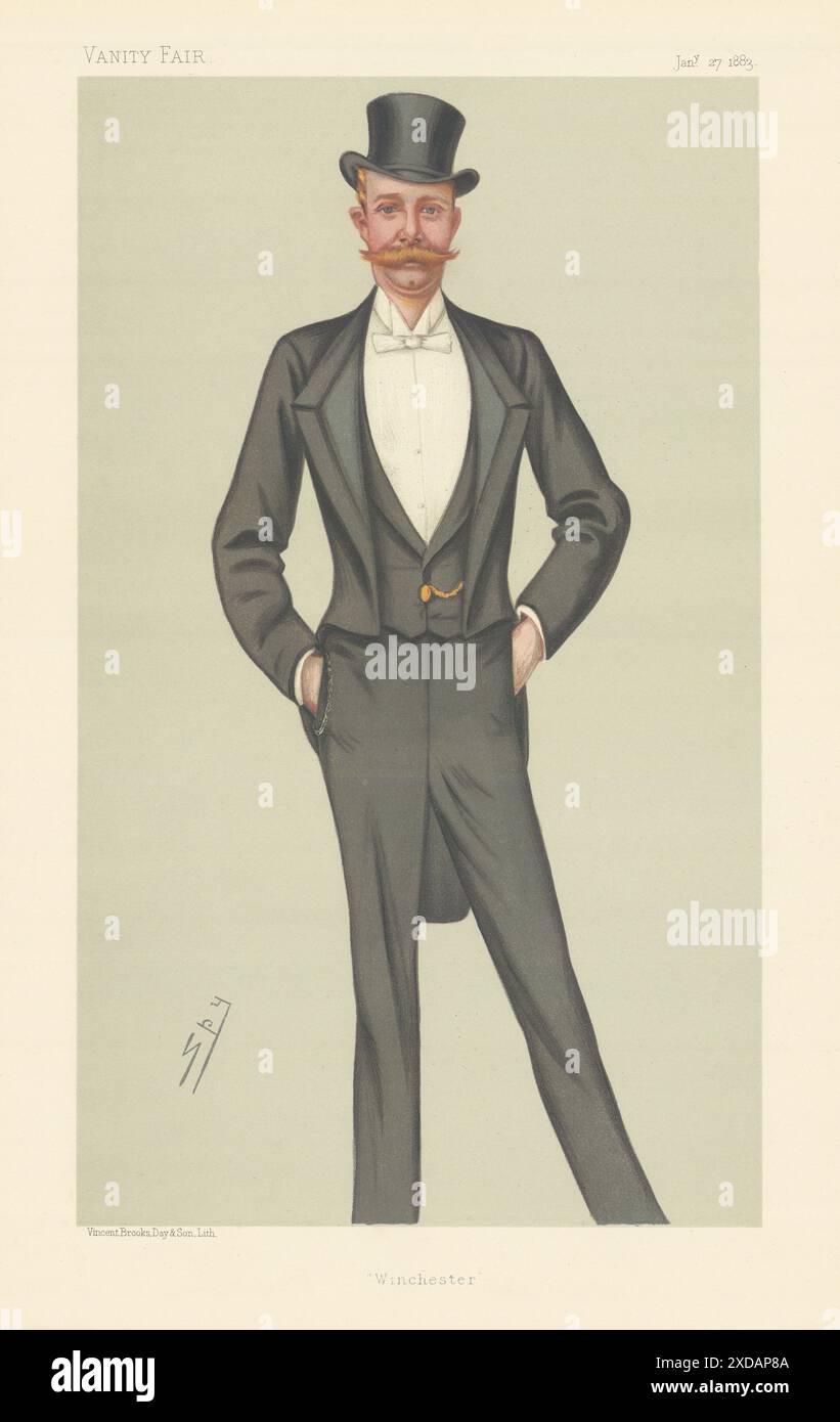 VANITY FAIR SPY CARTONE animato Viscount Baring 'Winchester' MP. Banca Barings 1883 Foto Stock