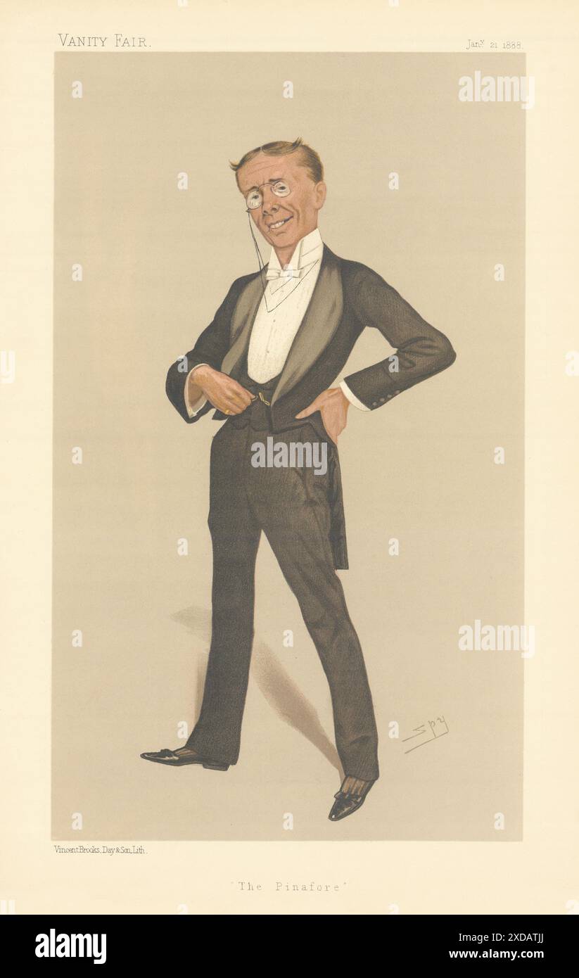 VANITY FAIR SPIA CARTOON George Grossmith 'il Pinafore'. Teatro del Compositore 1888 Foto Stock