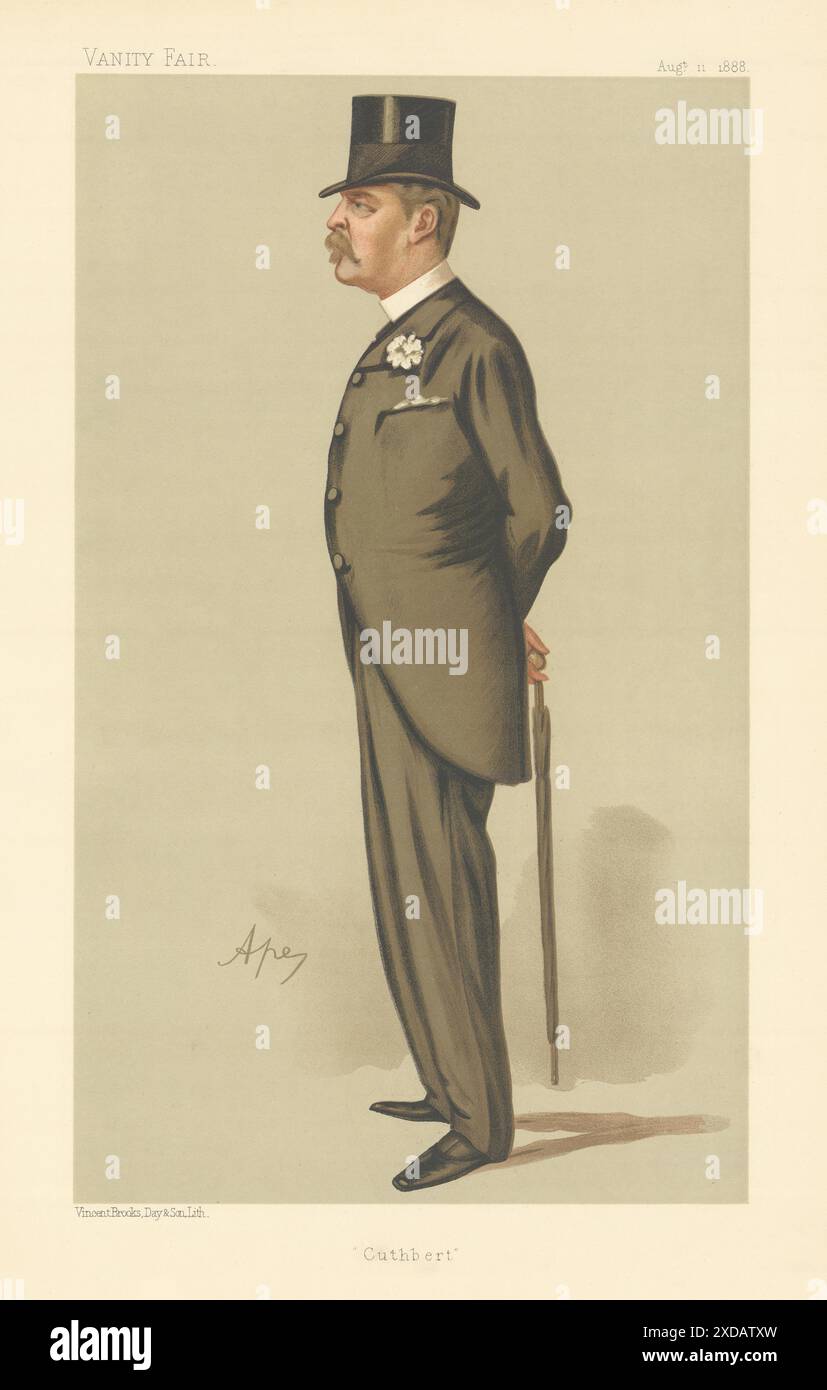 VANITY FAIR CARTONE ANIMATO SPIA Colonel Cuthbert Larking. Kent. Militare. Di Ape 1888 Foto Stock