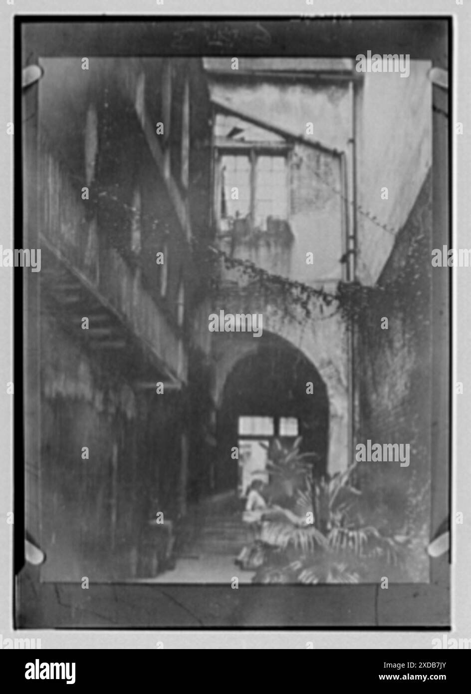 Dove viveva Lafcadio Hearn a St. Louis Street, New Orleans. Collezione fotografica Genthe. Foto Stock